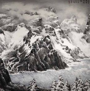 長(zhǎng)白積雪浮云端-于汝旺